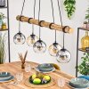 Koyoto Lampa wisząca, Kula świetlna, Lampa wisząca Ecru, Czarny, 5-punktowe