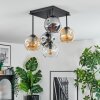 Ripoll lampa sufitowa, kula świetlna bursztynowy, przezroczysty, przydymiony, 5-punktowe