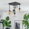 Ripoll lampa sufitowa, kula świetlna bursztynowy, przezroczysty, przydymiony, 5-punktowe