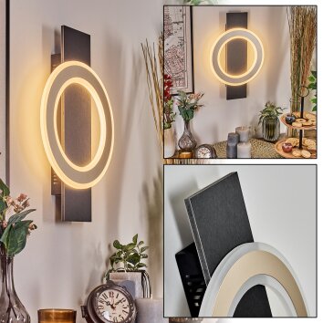 Lidor Lampa ścienna LED Czarny, 1-punktowy