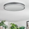 Salmi Lampa sufitowa, Panel LED Szary, Srebrny, 1-punktowy, Zdalne sterowanie