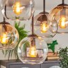 Koyoto lampa sufitowa, kula świetlna bursztynowy, chrom, przezroczysty, przydymiony, 5-punktowe