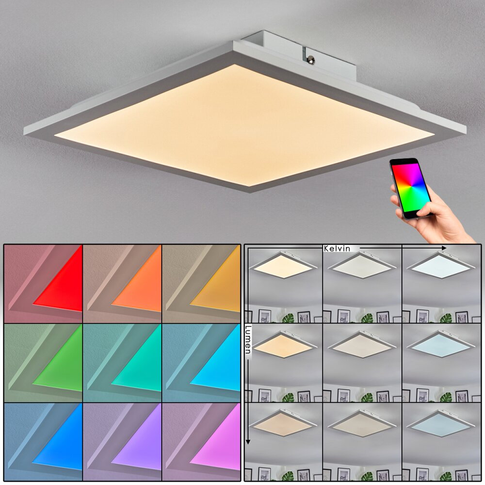 Omaro Lampa sufitowa, Panel LED Biały, 1-punktowy, Zmieniacz kolorów main product photo