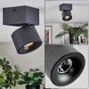Narel Lampa sufitowa, Spot sufitowy LED Czarny, 1-punktowy