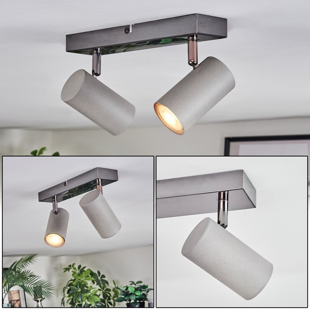 Javel Lampa sufitowa, Spot sufitowy Chrom, Szary, 2-punktowe main product photo