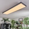 Salmi Lampa sufitowa, Panel LED Szary, Srebrny, 1-punktowy, Zdalne sterowanie