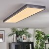 Salmi Lampa sufitowa, Panel LED Szary, Srebrny, 1-punktowy, Zdalne sterowanie