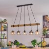 Koyoto lampa wisząca, kula świetlna, lampa wisząca kolory naturalne, czarny, 5-punktowe