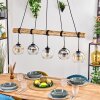 Koyoto lampa wisząca, kula świetlna, lampa wisząca kolory naturalne, czarny, 5-punktowe