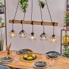 Koyoto lampa wisząca, kula świetlna, lampa wisząca kolory naturalne, czarny, 5-punktowe