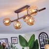 Chehalis Lampa sufitowa, Kula świetlna W kolorze bursztynu, 5-punktowe