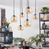 Koyoto lampa wisząca, kula świetlna, lampa wisząca bursztynowy, 6-punktowe