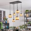 Koyoto lampa wisząca, kula świetlna, lampa wisząca bursztynowy, 6-punktowe