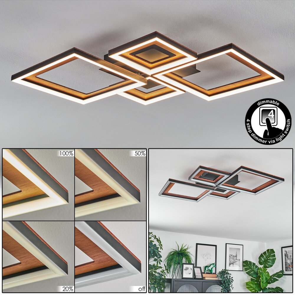 Binor Lampa sufitowa LED Ecru, Czarny, 1-punktowy main product photo