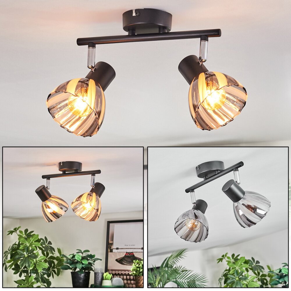 Saire Lampa sufitowa, Spot sufitowy Chrom, Czarny, 2-punktowe main product photo