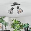 Saire Lampa sufitowa, Spot sufitowy Chrom, Czarny, 2-punktowe