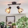 Saire Lampa sufitowa, Spot sufitowy Chrom, Czarny, 2-punktowe