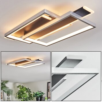 Olian Lampa sufitowa LED Czarny, Srebrny, 1-punktowy
