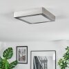 Omaro Lampa sufitowa, Panel LED Nikiel matowy, 1-punktowy, Zmieniacz kolorów