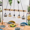 Koyoto Lampa wisząca, Kula świetlna, Lampa wisząca Ecru, Czarny, 5-punktowe