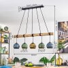 Koyoto Lampa wisząca, Kula świetlna, Lampa wisząca Ecru, Czarny, 5-punktowe