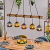 Koyoto lampa wisząca, kula świetlna, lampa wisząca kolory naturalne, czarny, 5-punktowe