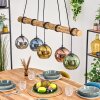 Koyoto lampa wisząca, kula świetlna, lampa wisząca kolory naturalne, czarny, 5-punktowe