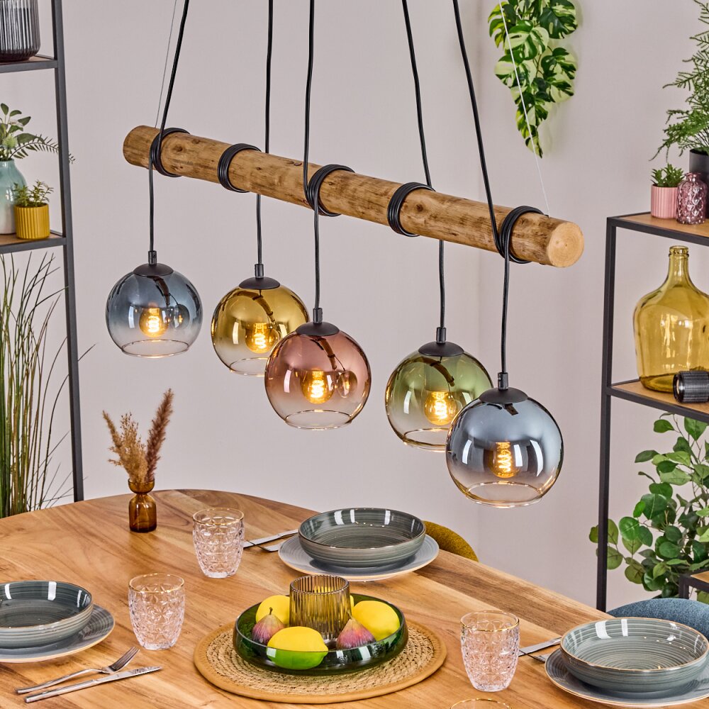 Koyoto Lampa wisząca, Kula świetlna, Lampa wisząca Ecru, Czarny, 5-punktowe main product photo