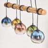 Koyoto lampa wisząca, kula świetlna, lampa wisząca kolory naturalne, czarny, 5-punktowe