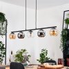 Koyoto Lampa wisząca, Kula świetlna, Lampa wisząca W kolorze bursztynu, Chrom, Przezroczysty, Przydymiony, 5-punktowe Koyoto Lampa wisząca, Kula świetlna, Lampa wisząca W kolorze bursztynu, Chrom, Przezroczysty, Przydymiony, 5-punktowe
