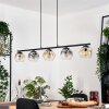 Ripoll lampa wisząca, kula świetlna, lampa wisząca bursztynowy, przezroczysty, przydymiony, 5-punktowe