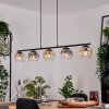 Ripoll lampa wisząca, kula świetlna, lampa wisząca bursztynowy, przezroczysty, przydymiony, 5-punktowe