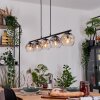 Ripoll lampa wisząca, kula świetlna, lampa wisząca bursztynowy, przezroczysty, przydymiony, 5-punktowe