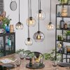 Koyoto lampa wisząca, kula świetlna, lampa wisząca bursztynowy, przezroczysty, przydymiony, 6-punktowe