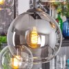 Koyoto lampa wisząca, kula świetlna, lampa wisząca bursztynowy, przezroczysty, przydymiony, 6-punktowe