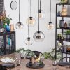 Koyoto lampa wisząca, kula świetlna, lampa wisząca bursztynowy, przezroczysty, przydymiony, 6-punktowe