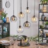 Koyoto lampa wisząca, kula świetlna, lampa wisząca bursztynowy, przezroczysty, przydymiony, 6-punktowe