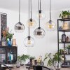 Koyoto lampa wisząca, kula świetlna, lampa wisząca bursztynowy, przezroczysty, przydymiony, 6-punktowe