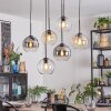 Koyoto lampa wisząca, kula świetlna, lampa wisząca bursztynowy, przezroczysty, przydymiony, 6-punktowe