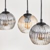 Koyoto lampa wisząca, kula świetlna, lampa wisząca kolory naturalne, czarny, 5-punktowe