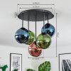 Gastor Lampa sufitowa, Kula świetlna Niebeieski, Zielony, W kolorze miedzi, 5-punktowe