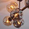 Ripoll lampa sufitowa, kula świetlna bursztynowy, przydymiony, 8-punktowe