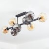 Ripoll lampa sufitowa, kula świetlna bursztynowy, przydymiony, 8-punktowe
