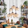 Koyoto lampa wisząca, kula świetlna, lampa wisząca bursztynowy, przezroczysty, 6-punktowe