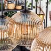 Koyoto lampa wisząca, kula świetlna, lampa wisząca bursztynowy, przezroczysty, 6-punktowe