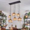 Koyoto lampa wisząca, kula świetlna, lampa wisząca bursztynowy, przezroczysty, 6-punktowe