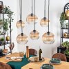 Koyoto lampa wisząca, kula świetlna, lampa wisząca bursztynowy, przezroczysty, 6-punktowe