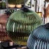 Koyoto lampa wisząca, kula świetlna, lampa wisząca niebeieski, zielony, miedziany, 6-punktowe