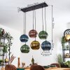 Koyoto lampa wisząca, kula świetlna, lampa wisząca niebeieski, złoty, zielony, miedziany, 6-punktowe