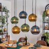 Koyoto Lampa wisząca, Kula świetlna, Lampa wisząca Niebeieski, Złoty, Zielony, 6-punktowe